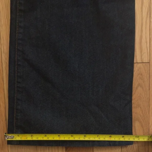 NWOT, CAbi Dark Wash Boot Cut Flare Jeans, size 10 Long - Picture 9 of 9